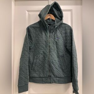 Patagonia Organic Cotton Quilt FZ Hoodie - Sage Green size small